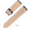 Watch Bands Butterfly Buckle Genuine Leather Band 18mm 20mm 22mm 24mm Strap Smart Universal Bracelet Black Rose Gold Clasp