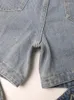 Kvinnors jeans Twotwinstyle Chic skarvad blixtlås för kvinnor med hög midja lapptäckfickor klippt ut avslappnade jean kvinnliga modekläder 2024