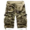 Shorts masculinos camuflagem camo carga homens 2024 casual masculino solto trabalho homem militar calças curtas plus size 29-42