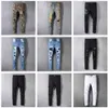 Jeans Classic Hip Hop Pants nödställda rippade cyklist Jean Slim Fit Motorcykel denim Jeans