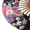 Dekorativa figurer Y1ub Japanese Flower Pocket Folding Hand Fan Round Circle Party Decor Gift