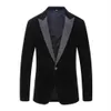 im Herren-Blazer, einreihig, aus Samt, formeller Bräutigam-Smoking, schmales Hochzeitskleid, Business-Casual-Herrenanzug 240127