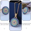 Necklace Earrings Set 1 Ring Bracelet Kit Round Turkish Blue Eye Jewelry