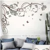 벽 스티커 대형 나비 포도 나무 꽃 비닐 이동식 벽 스티커 트리 아트 데칼 거실 침실 홈 장식 TX-10 DHDRJ
