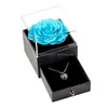 Geschenkpapier Ewige Rose Blume Schmuckschatullen Geschenkpapier Halskette Ring Konservierte Blumen Geburtstagsbox für Valentinstag Mütter Ee Drop Dhtsh