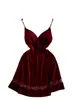 Robes décontractées Style coréen Femmes V Cou Spaghetti Strap Robe Tempérament Dos Nu Skinny A-Line Velvet Slip Sexy Tulles Splice