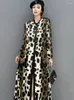Casual Dresses Shengpalae Thicked Leopard Pattern Dress for Women Korean Version Högkvalitativ Vestido 2024 Spring Autumn Arrivals 5R1013