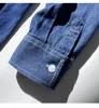 Men's Jackets 2024 Spring Casual Heavy Loose Long Sleeve Vintage Cotton Wash Denim Shirt Jacket Fashion Solid Color Coat
