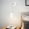 Lampa ścienna 1 szt. Bateryjne metalowe drewniane drewno nowoczesne urządzenie oświetleniowe ściemniacza szafka nocna dla loft corrider