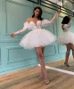 Robes Élégantes jupes superposées en tulle robes de soirée de bal 2022 épaules dénudées à manches longues en dentelle robe de mariée robe de soirée train détachable