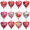 50 stuks 18 inch Spaanse Bruid en Bruidegom I Love U folie mylar ballonnen Liefde Hart bruiloft Valentijnsdag helium ballon globos307C