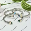 Designer Jewelry Bracelet Fashion Brand Davids Popular 5mm Bracelet Twisted Thread Open Handpiece