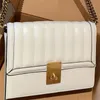 5A Organ Bag Designer Bags Classic Metal Hardware Chain Bags Fashion Letter Car Thread Square Inner Elegant White Partition Zipper Shopping Crossbody Bags