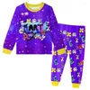 Clothing Sets 2024 Alphabet Lore Children Pajamas Boys Clothes Tshirt Pants 2pcs Set Cartoon Sleepwear Kids Girls Outfit Homewear