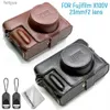 Accessoires de sac pour appareil photo, housse en cuir PU pour appareil photo numérique avec sangle de serrage pour Fujifilm Fuji X100 V X100V YQ240204