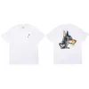 Designer lyx mode klassisk palaceness korta ärmar big p triangel graffiti tryck trendig t shirt mens kvinnor par lös t -shirt sommar hip hop high street tees