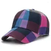 Ball Caps Solid Plaid Spring Summer Hats For Women Men Baseball Outdoor Cool Lady Male Sun Cap Fashion