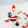 Cake Tools Jul dekoration plug-in kortträd gammal snögubbe älg mjuka plastprydnader