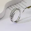 Band Rings New Jewelry Ring Minimalist Polka Dot Beaded 925 Silver Anxiety Ring Thai Silver Jewelry Opening Silver Ring 0i9c