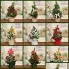 Christmas Decorations Mini Small Christmas Tree New Year Table Decorations For Home Xmas Trees Desktop 20Cm Drop Delivery Home Garden Dhbmr