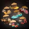 Boucles d'oreilles pendantes style Boho ethnique multicolore pour femmes, ensemble de gouttes, breloque Vintage, fleur géométrique, accessoires de bijoux longs