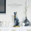 Chat égyptien résine artisanat vintage décor à la maison moderne Vintage Baster déesse dieu pharaon figurine statue pour ornements de table cadeau 240202