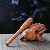 Frog kształt drewniane blokowe figurki sztuki instrumentu perkusji Muzyczne biuro domowe Lucky Craft Dekoracje Fortune Symbol 240124