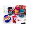 Mittens Colorf Animal Dos Desenhos Animados Crianças Luvas Penduradas Outono e Inverno Mittens Quentes Com Corda Pendurada Bebê Drop Delivery Acessórios de Moda Dh1Fz