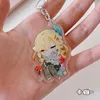 Keychains KAVEH Keychain Man Alhaitham Key Chain Women Holder Couples Keyring Acrylic Ring Pendant Genshin Impact Porte Clef