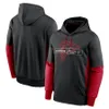 Atlanta''Falcons''Men Black Color Block Fleece Performance Pullover Full-Zip Hoodie