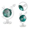 7,1 tum Glass Globe Bong Planet Earth Recycler Hookah Glow in the Dark With 14mm Manlig Glass Bowl Rökningstillbehör för rökning av vattenrör dab rigg H5568