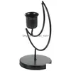 Candle Holders Hollow Moon Holder Metal Desktop Stand Ornament Drop Delivery Home Garden Dhdwl