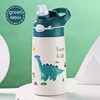 Vattenflaskor 400 ml barn termos flaskor barn mugg baby anka fakturerad halm 316 rostfritt stål vakuumflaskor tumbler termo cup