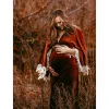 Dresses Don Judy Velvet Maternity Dresses Party Gown for Christmas Photo Shoot Baby Shower Pregnancy Dress Evening Dresses Custom Color