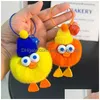 Anahtarlıklar Landards Keychains Landards Tasarımcısı Real Tavşan Kürk Top Anahtar Zinciri Yumuşak Güzel Altın Metal Anahtar Zincirler Pom Poms P Araba Keyri Dhupn