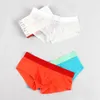 Sous-vêtements Pinky Senson Mens Brief Hommes Sous-vêtements en soie de glace Boxer Pantalon mince taille basse Couleur unie Plus Taille Sexy