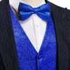 Mens Vest Goud zilver rood zwart roze blauw groen gele vaste glans zijden zijde vaewaat Bowie set Barry Wang 240119