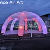 10m 32.8ft dia toptan güzel 10m çapında 6 bacaklar aydınlatma şişme parti örümcek kubbe çadırı renkli LED ışıklar Dekorasyon için Örümcek Düğün Yapısı