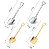 Coffee Scoops 4PCS 410 Stainless Steel Spoon Retro Shovel For Ice Cream Creative Tea-spoon Tableware Bar Tool Cutlery Set Spoons