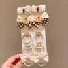 Hair Accessories Coffee Color Bows And Flowers Head Rope For Girls Rubber Band Children Cute Baby Tie Korean Headwear