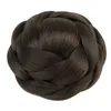 Синтетические шиньоны Soowee большого размера, плетеный шиньон, черный, коричневый, искусственные пучки для волос для женщин, резинки для волос, 240119