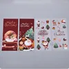 Décorations de Noël 50pcs Santa Candys Biscuit Sacs en plastique Décoration 2024 Cadeaux Noël Emballage Pochette Année Faveurs Fournitures de fête