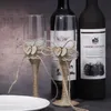 Wine Glasses 4Pcs Suit Wedding Toasting Cake LNIFE Shovel Sets Champagne Glass Drinking Cup Whiskey Szklanka Gift Box240y