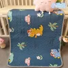 5 lager Cartoon Baby Washable Changing Pad Size 50x70cm Born Waterproof Pad Portable Foldbar Compact Nappy 240130