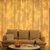 Strings 6M / 4M / 3M LED Guirlande Solaire Rideau Lumières USB Festoon Fée Lumière Décoration D'arbre De Noël 2024 Chambre Décor