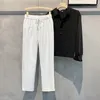 Herenpakken Effen Wijde Pijpen Pak Broek 2024 Mode Klassieke Broek Koreaanse Casual Bodems Plus Size Vintage Mannelijke Kleding f215