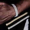 Accessori hip-hop con diamanti all'ingrosso 10 12 14 15 20 mm Gioielli Bling Acquista all'ingrosso bracciale con catene di diamanti completi