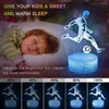 Nachtlichter Nighdn LED für Jungen Fußball 3D-Illusionslampe 7 Farben ändern Nachtlicht Schlafzimmer Dekor Geburtstag Weihnachtsgeschenk Kinder