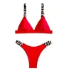 Costumi da bagno da donna 2 pezzi/set costume da bagno per ragazze chic buona elasticità set bikini sexy da donna di tipo diviso abbigliamento per attività acquatiche