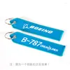 Keychains BOEING B-787 Aircraft Embroider Travel Luggage Bag Tag Gift For Flight Crew Aviation Keychain